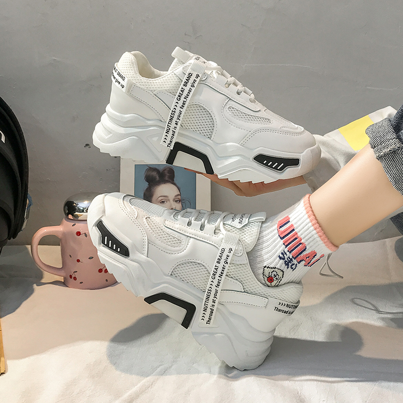 Mustat lenkkarit naisten vapaa-ajan kengät naisten platform-lenkkarit kevät syksy naisten kengät hengittävät kengät vauvojen kengät