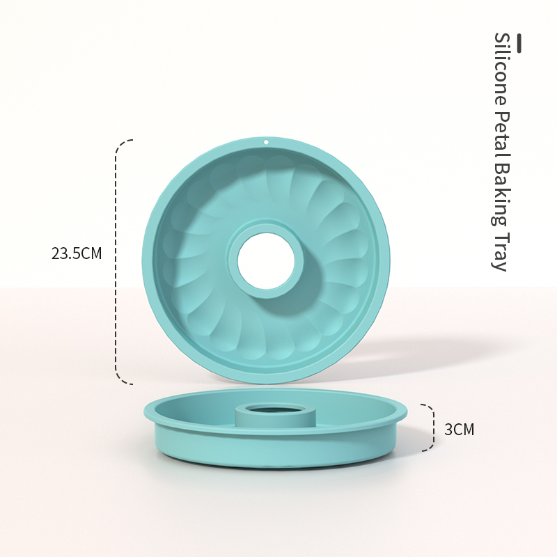 Molde de silicona 3D para pastel, herramienta de decoración, herramientas para repostería DIY para hornear, molde para pastel, cocina, molde de tubo estriado, utensilios para hornear, accesorios Airfryer: Transparente