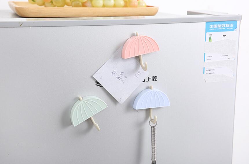 Umbrella Shaped Refrigerator Magnetic Hooks Kitchen Fridge Sticker Magic Storage Hook Hanging Holder Strong magnetic