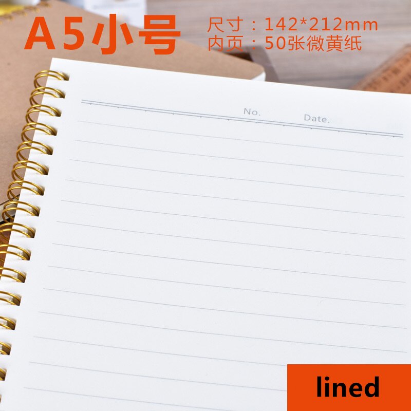 Notebook A5 Bullet Journal Medium Kraft Grid Dot Blank Daily Weekly Planner Book Time Management Planner School Supplies 19: B