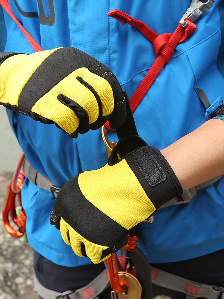 XINDA – gants d&#39;escalade en cuir de vache, antidérapants, résistants à l&#39;usure, pour Sports de plein air professionnels, randonnée, escalade, descente