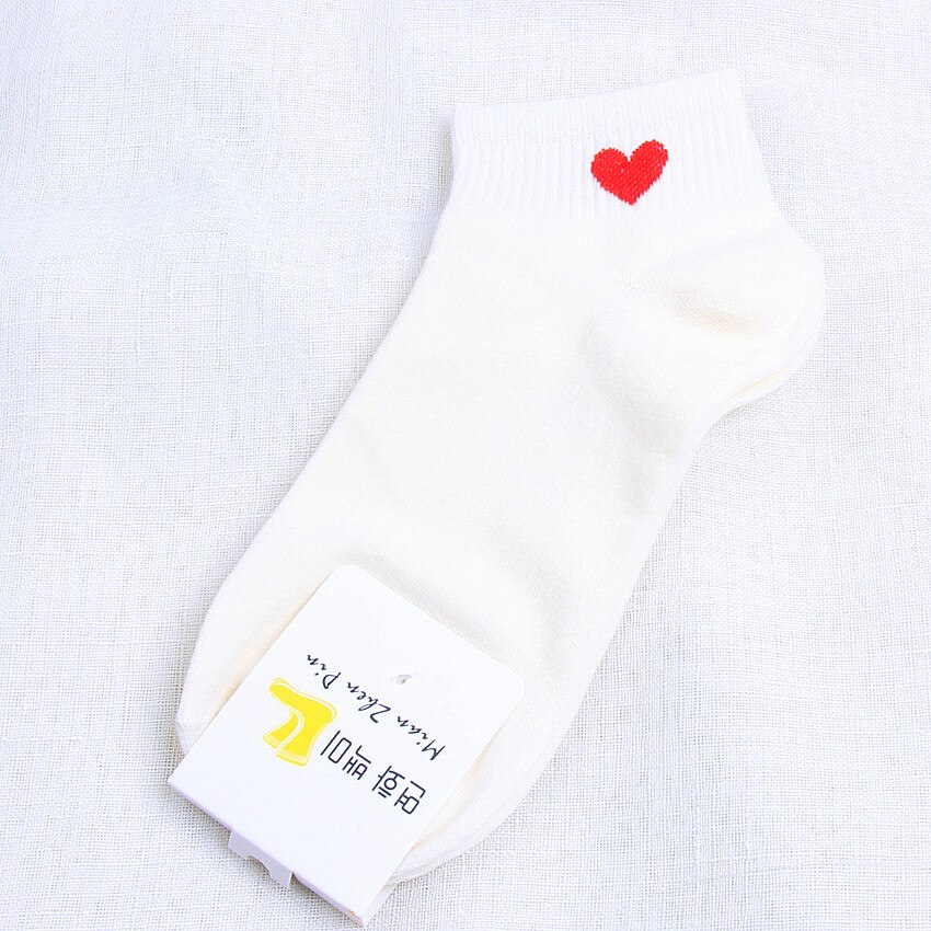 Moda Harajuku kobiety długie skarpetki bawełniane skarpety sportowe japońnarty nowość kocham serce wzór skarpetki Hiphop trwała bawełna fajne skarpetki: D