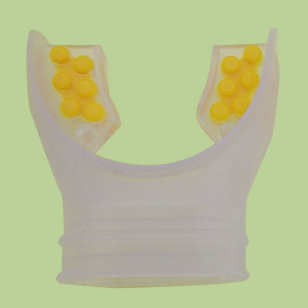 Silicone Plongée Tube Plongée Embouchure Sous L'eau Détendeur De Plongée Respirer Tube Buccal: YELLOW