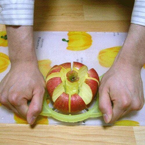 Stainless Steel+ Plastic Kitchen apple slicer Easy Cutter Pear Fruit Divider Tool Comfort Handle for Kitchen Apple Peeler