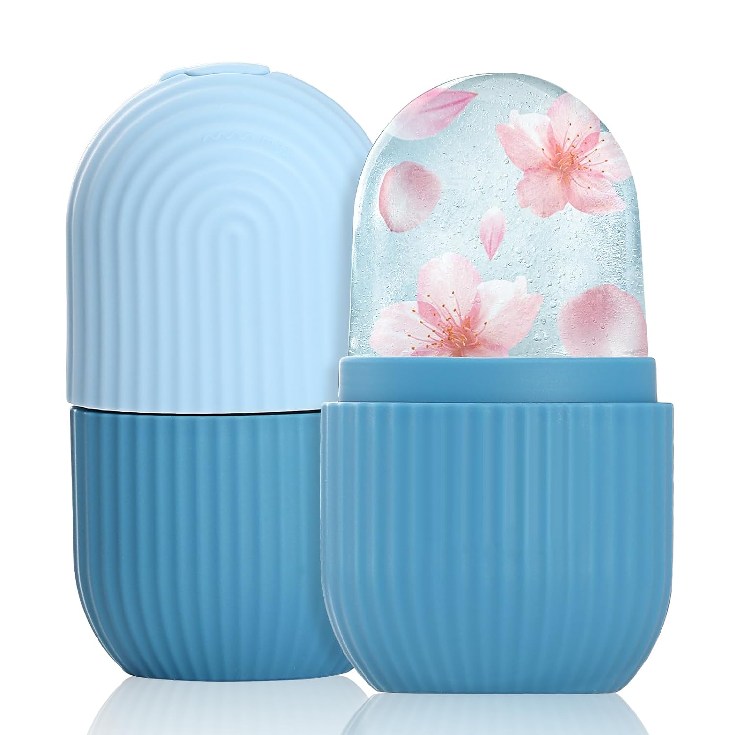 Silikon Eis Würfel Tablett Schimmel Gesicht Schönheit Hebe Eis Gesicht Werkzeug Konturierung Akne Auge Haut Educe Massage Rolle Ball Pflege N1E5: Blau
