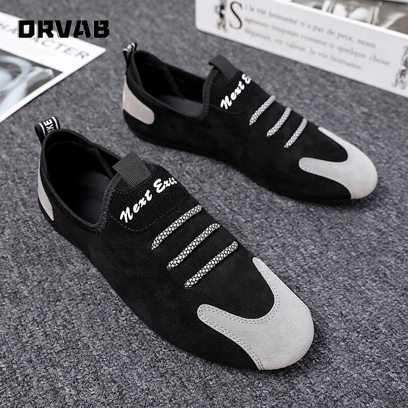 Mocassins de conduite pour hommes, chaussures à la , couleurs mixtes noir et rouge, baskets souples et confortables, mocassins d'été,