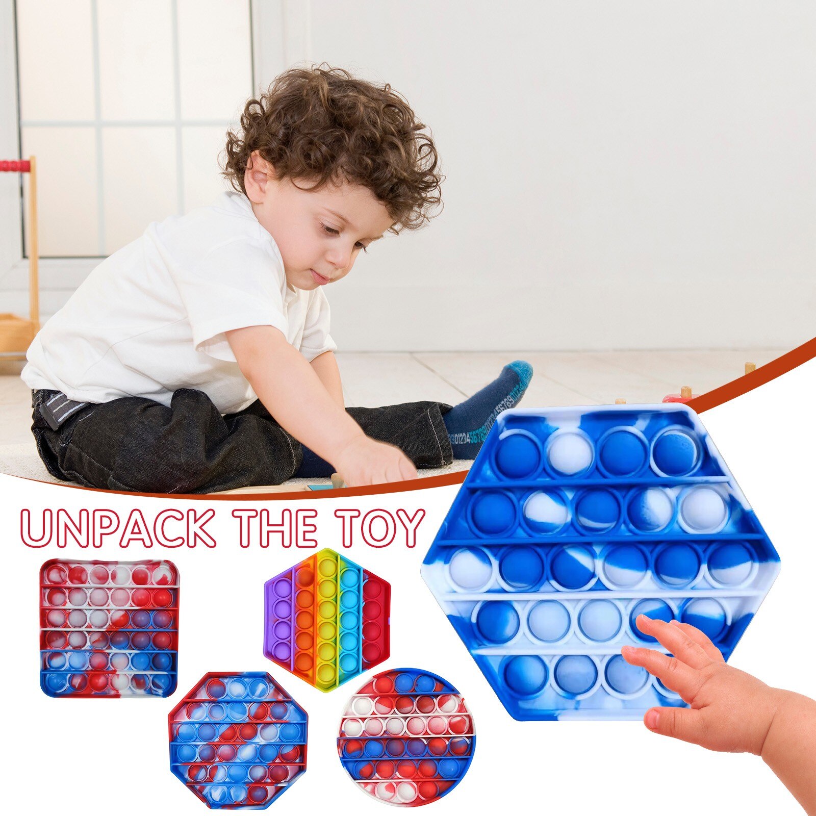 PPop Fidget Reliver Stress Toys Rainbow Push It Bubble Antistress Toys Adult Children Sensory Toy To Relieve Autism Fre