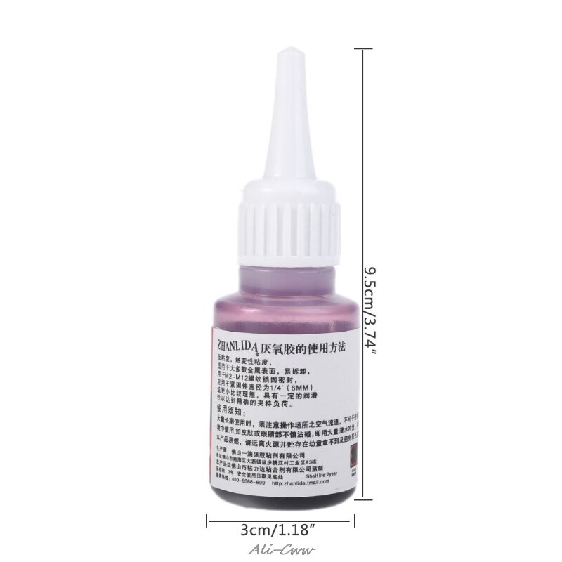 25Ml Anaërobe Lijm Metalen Slot Schroef Lijm Draad Seal Up Anti Roest Lage Sterkte Afdichting Lijm Lage Sterkte Verwijderbare