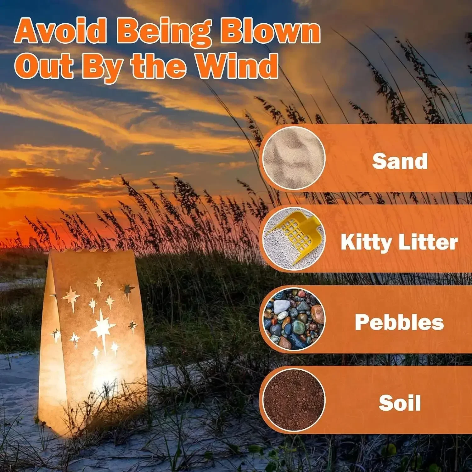 12-48 sæt lysende papirposer med led-lys flammehæmmende lyspose til bryllup, brudefødselsdagsfest, stidekoration