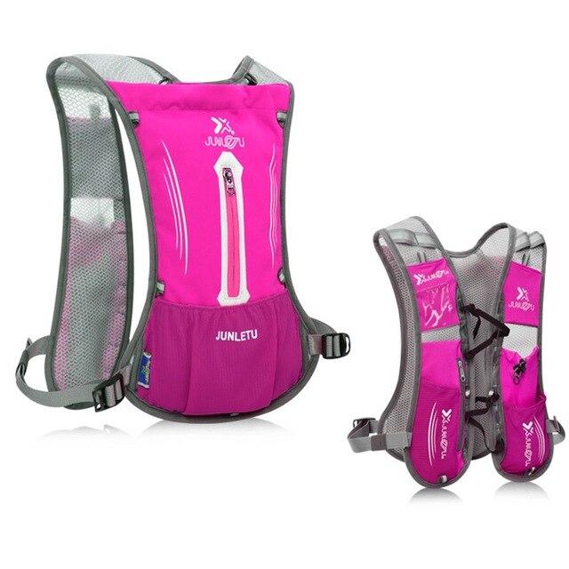 Durable Water Bag Backpack Hydration Backpack Water Bladder Bag Soft Outdoor Off Road Camping Marathon Cycling Climbing: Rose Red