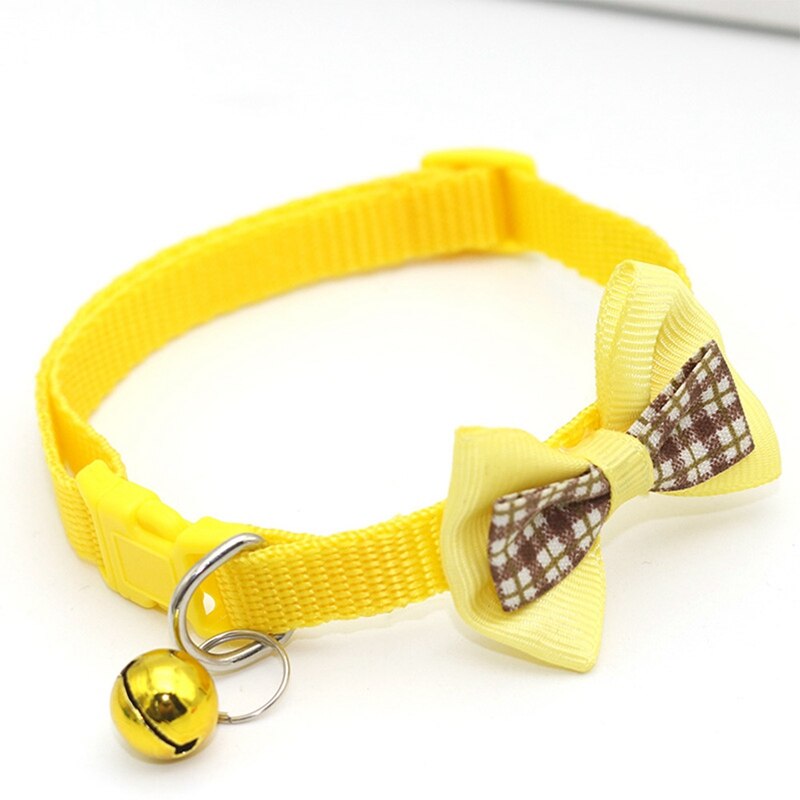 1pc couleur bonbon réglable nœud papillon cloche nœud papillon collier cravate chiot chaton chien chat animal de compagnie directe: YW2