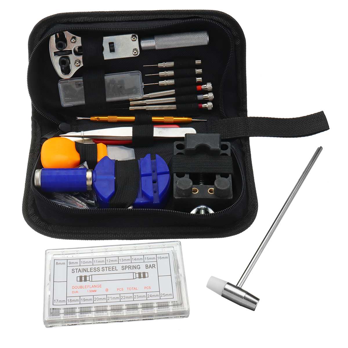 506Pcs Watch Repair Tool Kit Watchmaker Watch Link Pin Remover Case Opener Repair Tool Set Spring Bar Remover