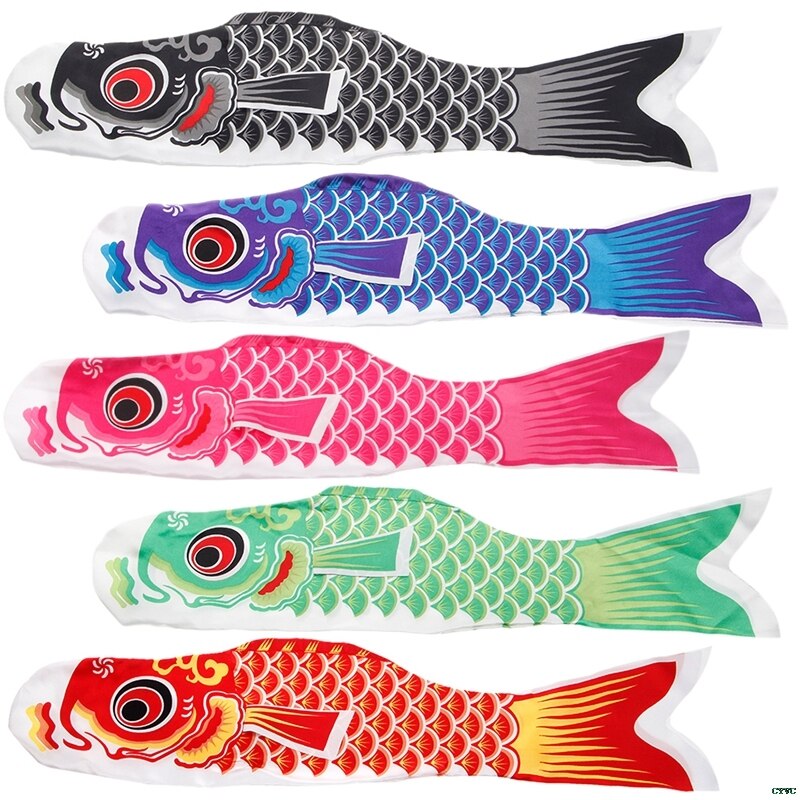 70cm koi nobori karpe vindsokker koinobori farverig fisk flag hængende vægindretning