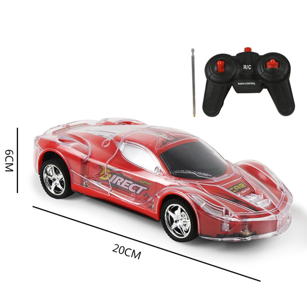 RC Car 1/24 Simulation s High Speed Remote Control Racing With 3D Lights Kids Toys: Red