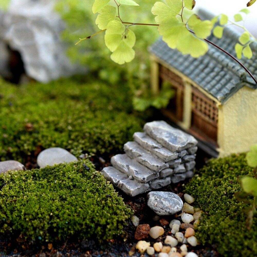 Tuin Fairy Ornament Kleine Trappen Bonsai Craft Gebogen Trappen Miniatuur Resin Brug Trap Bloempot Plant Home Decor
