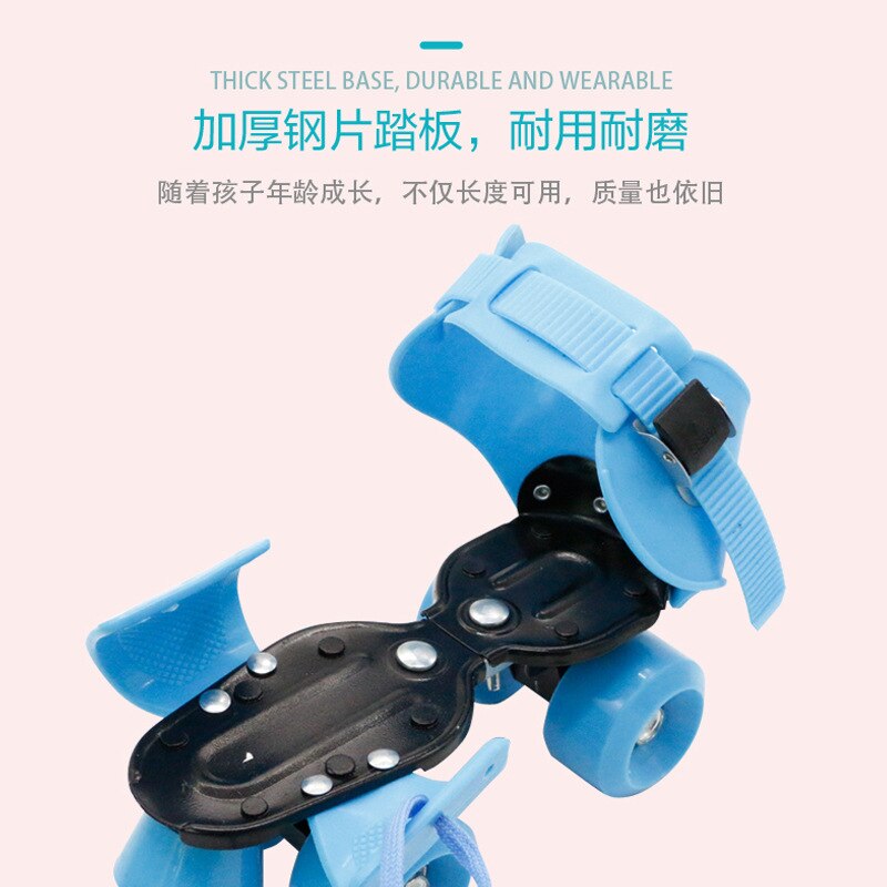 Children Adjustable Roller Skate Double Line Skates Resizable Quad Skate Patines Adults Outdoor Fitness Sport Footwear
