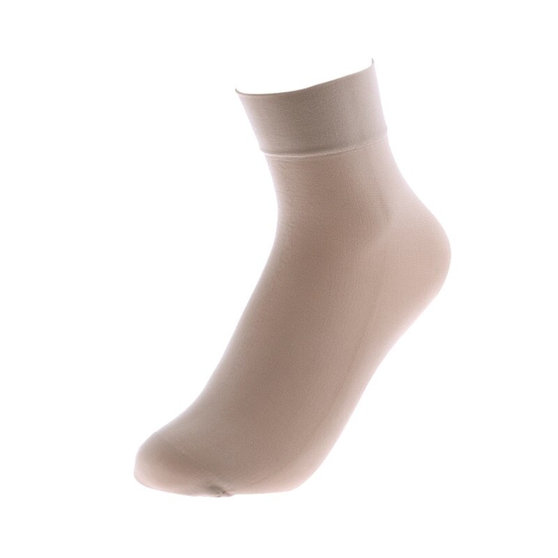 2 par dame varme sokker dame ensfarget avlet munn korte sokker høst vinter sorte/naken nylon ankelsokker: Hud