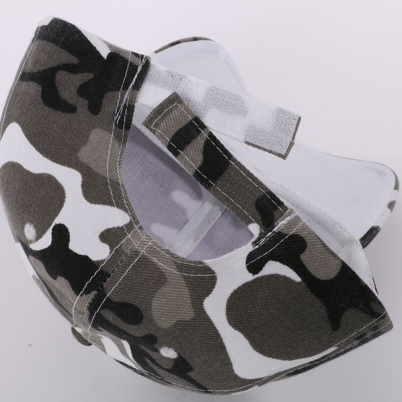 Camouflage halv mesh army hat baseball cap desert jungle snap camo cap mænd kvinder hatte  p1