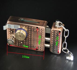 Door Lock Strong Deadbolt Home Security Universal Exterior Anti-theft Accessory Stainless Steel Multiple Insurance Smooth: Bronze