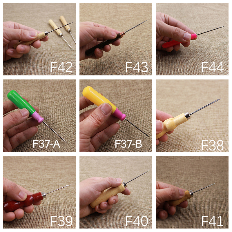 1Pcs Leather sewing tool Awl DIY Leather Tent Sewing Awl Pin Punch Hole Repair Tool Hand Stitcher Needlework