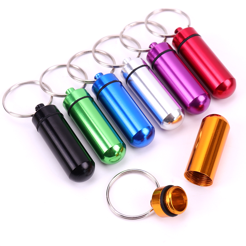 Tragbare Mini-Pillen dose wasserdichte Aluminium hüllen Tabletten Flasche Medizin Vitamin Pillen boxen Fischöl Behälter Veranstalter Lagerung