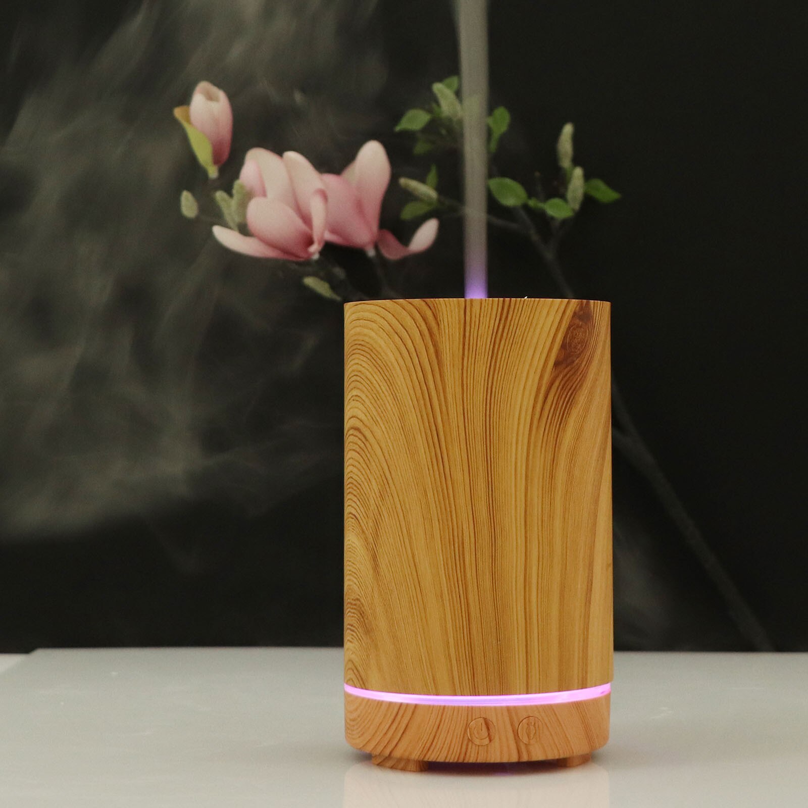 Bamboo Home 200ml Aroma Diffuser Mini Wood Grain Desktop Colorful Ultrasonic Humidifier Purifier Mist Meker Difusor De Aroma: Yellow