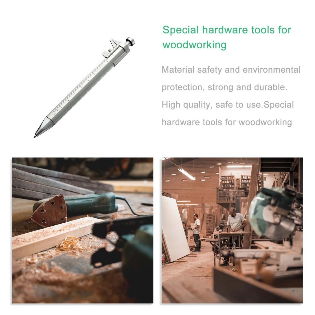 Multifunction Gel Ink Pen Vernier Caliper Roller Ballpoint Pen Stationery Practical Portable 0.5mm Ballpoint Pen