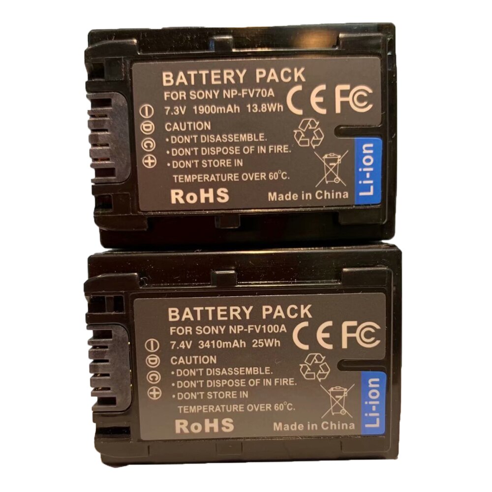 Batterie + Chargeur pour Sony NP-FV70, NP-FV70A, NP-FV100, NP-FV100A InfoLithium Série V