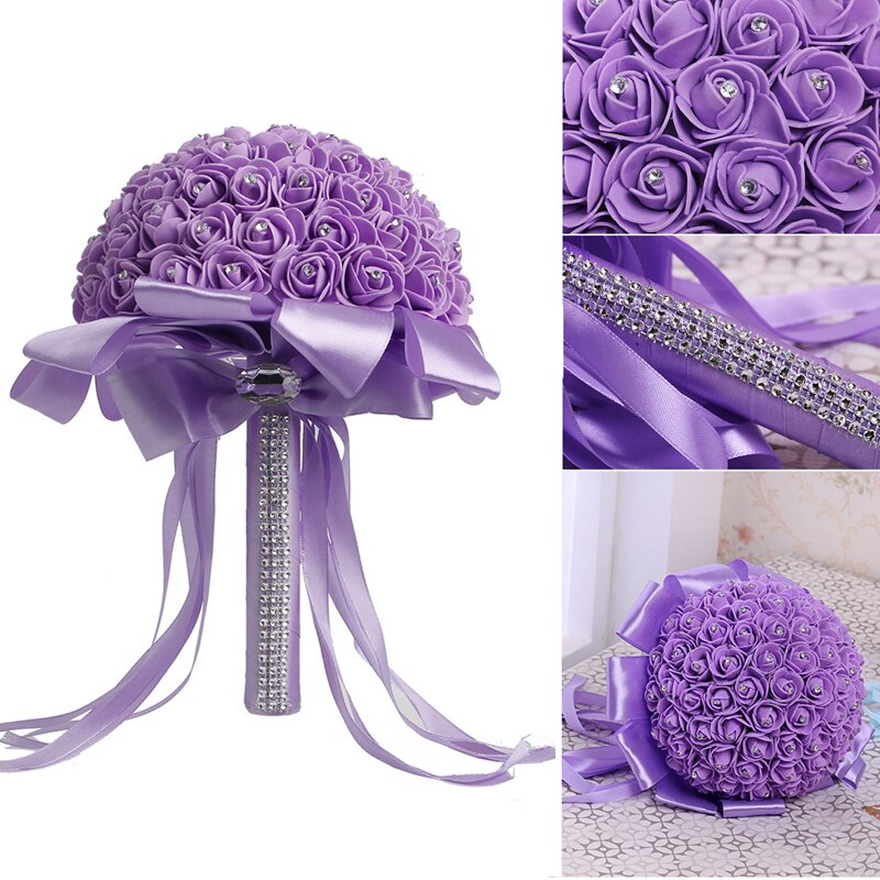 Kunstmatige Bruidsboeket Handgemaakte Beauty Foam Rozen Bruidsboeket Party Decoratie Accessoires