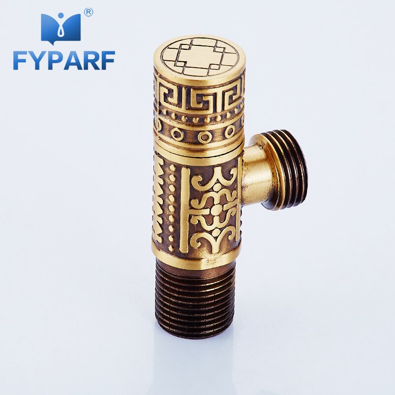 Fyparf vandhane reservedele 1/2 "  x 1/2 " antik messing vinkelstopventil afspærringsvand trekant ventil til vandhane og toilet