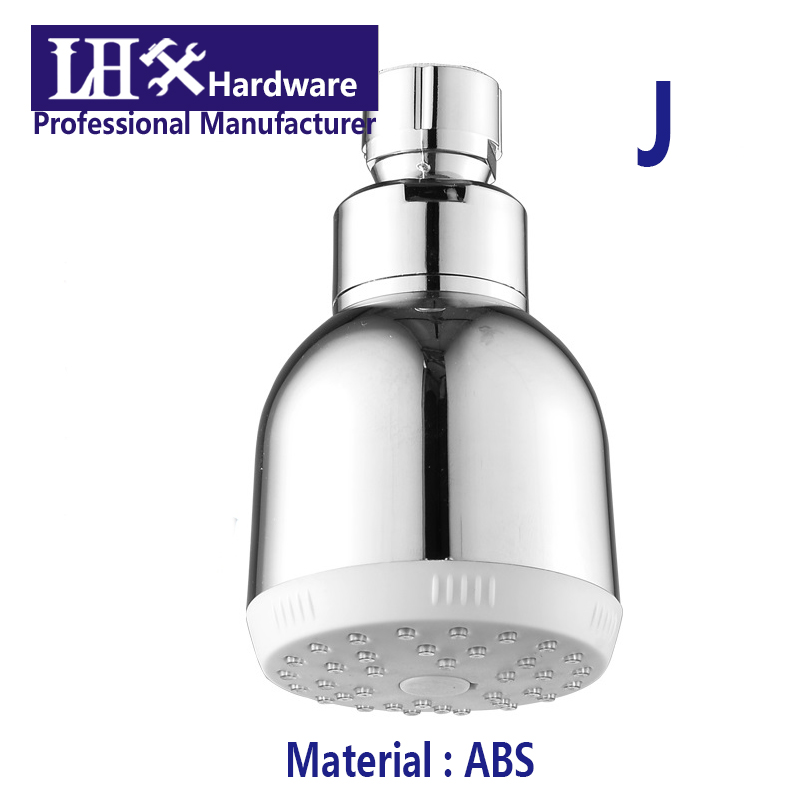 Hotel Bathroom Showerhead ABS Plastic Top Spray Single Rain Shower Head Round Chrome Finish Showerhead LHX XY102 F: J