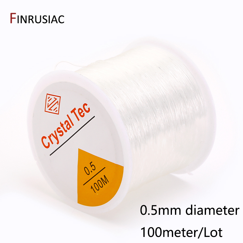 0.4-1.0mm cabo elástico corda de cristal transparente linha elástica para fazer jóias, diy pulseira colar frisado acessórios: Preto