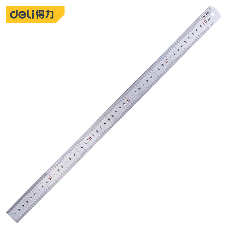 Deli Tool 1 szt. Wiele specyfikacji Linijka pomiarowa do obróbki drewna 15/20/30/50cm Wielofunkcyjne narzędzia precyzyjne ze stali nierdzewnej: Pomarańczowy