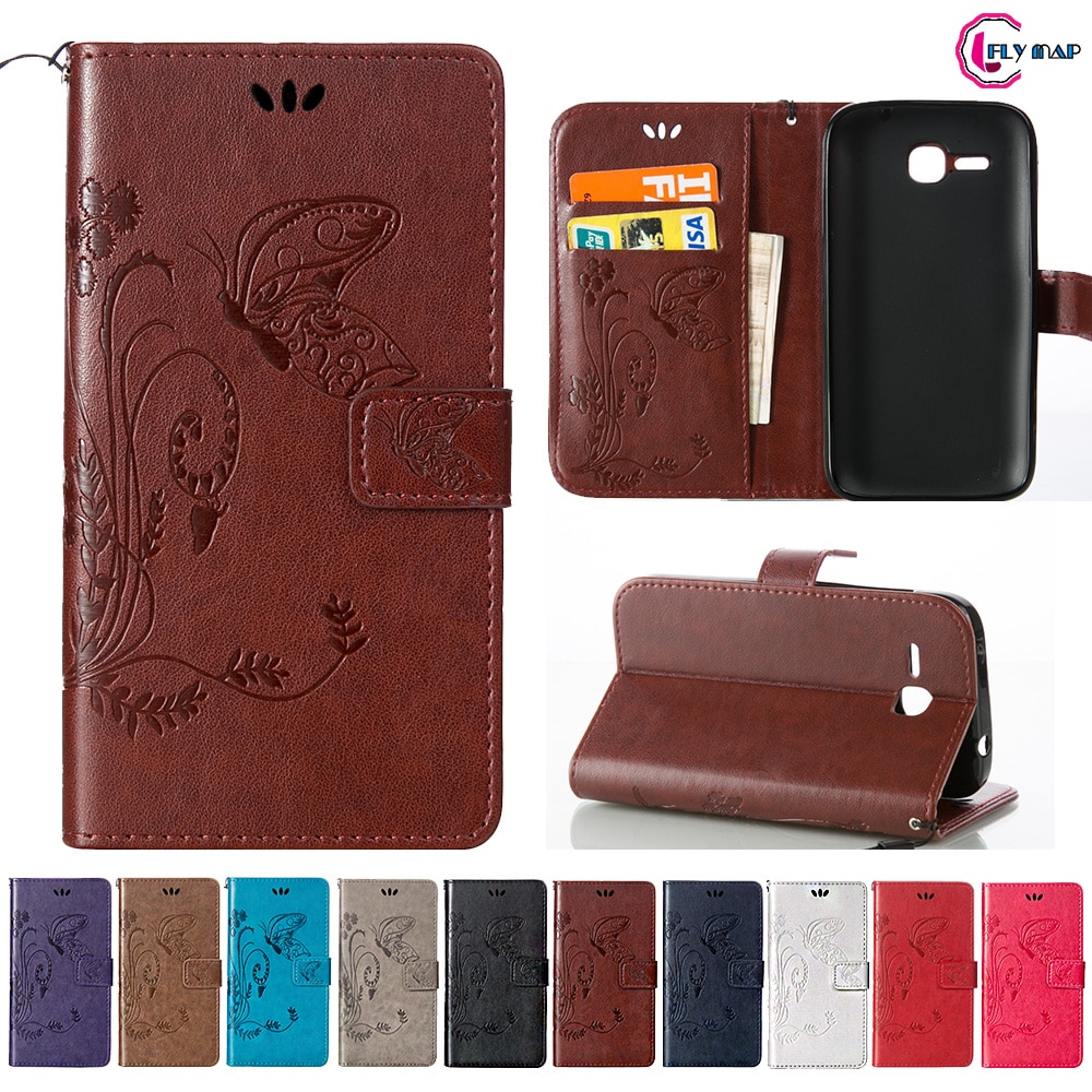 Coque for Huawei Y600 Y600-U20 Y600-U351 Case Phone Leather Cover for Huawei Y 600 Y600-U151 Retro Butterfly Wallet Flip Case
