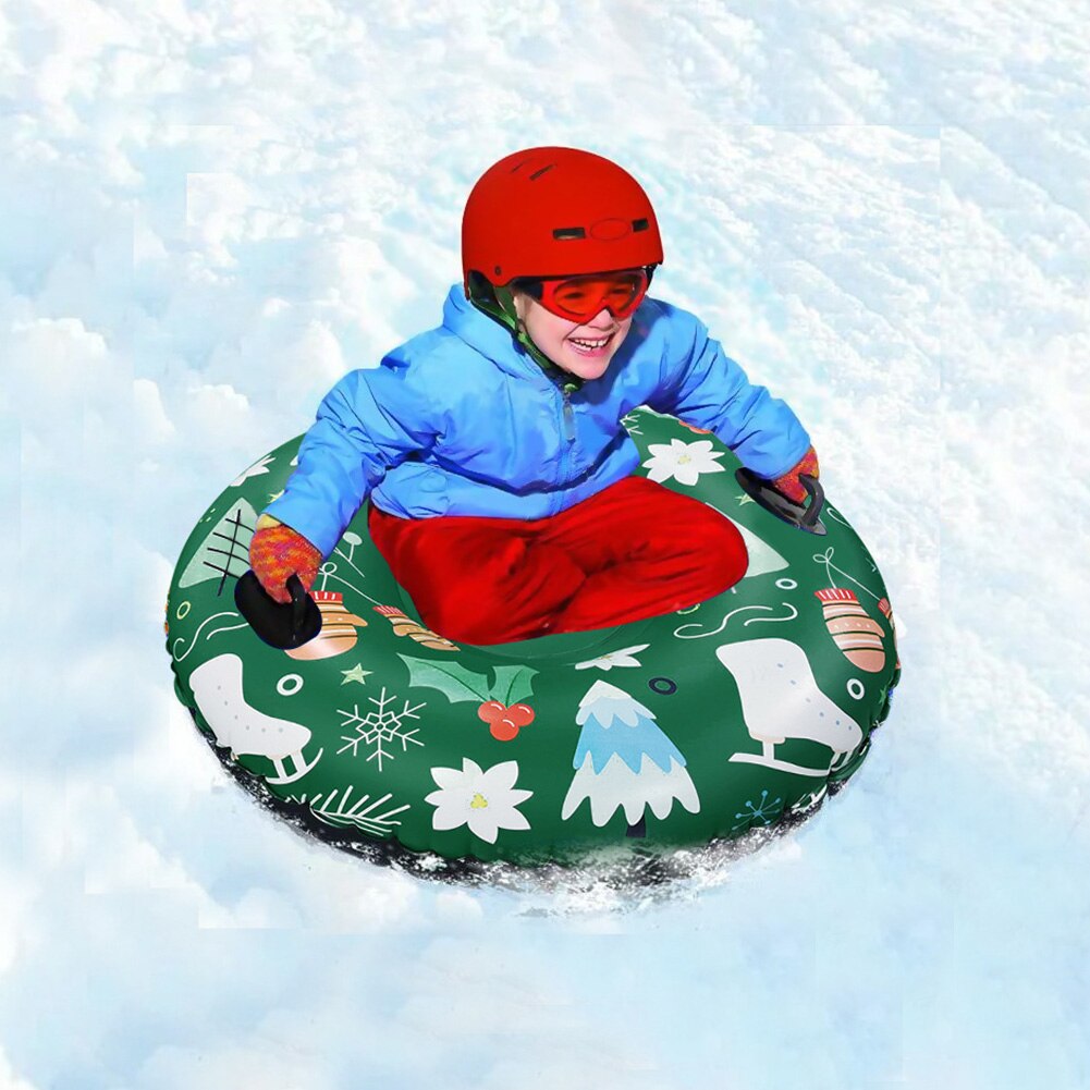 Fortykkede voksne børnehave udendørs sportsklædebestandigt skicirkel med håndtag sjove sne rør runde oppustelige pvc spil familie