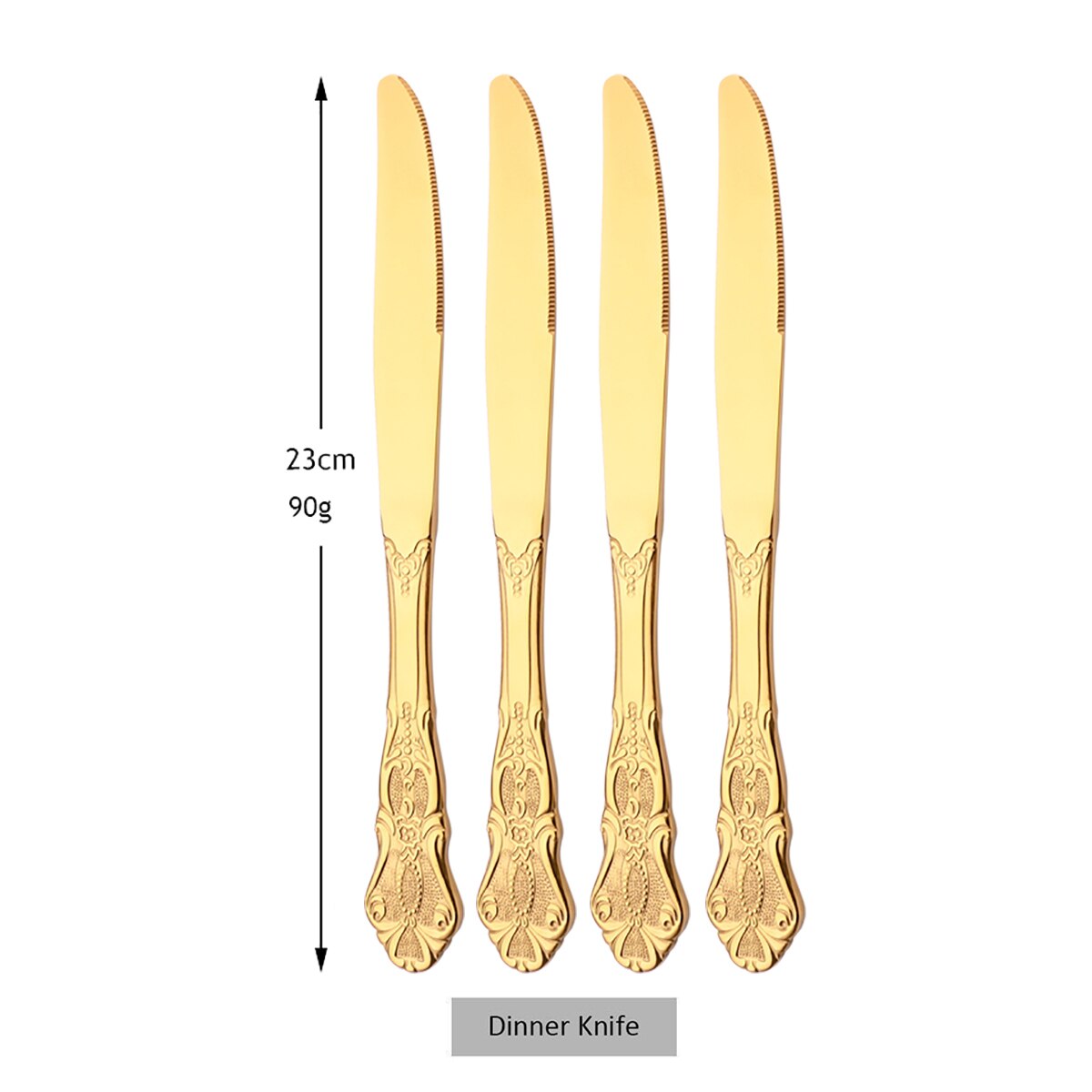 Bestek Set Mes Vork Dessert Lepel Servies Kleurrijke Bestek Set Rvs Zilverwerk Keuken Servies: 4Pcs Dinner Knife