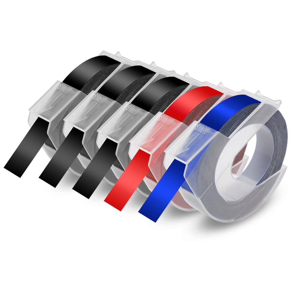 Kennzeichnung Maschine Motex E101 Etikett Drucker Manuelle Etikettierer mit Rad 3D Präge Etikett Band passen Dymo Band Dymo 12965 Etikettierer: 5PK Etikett 5