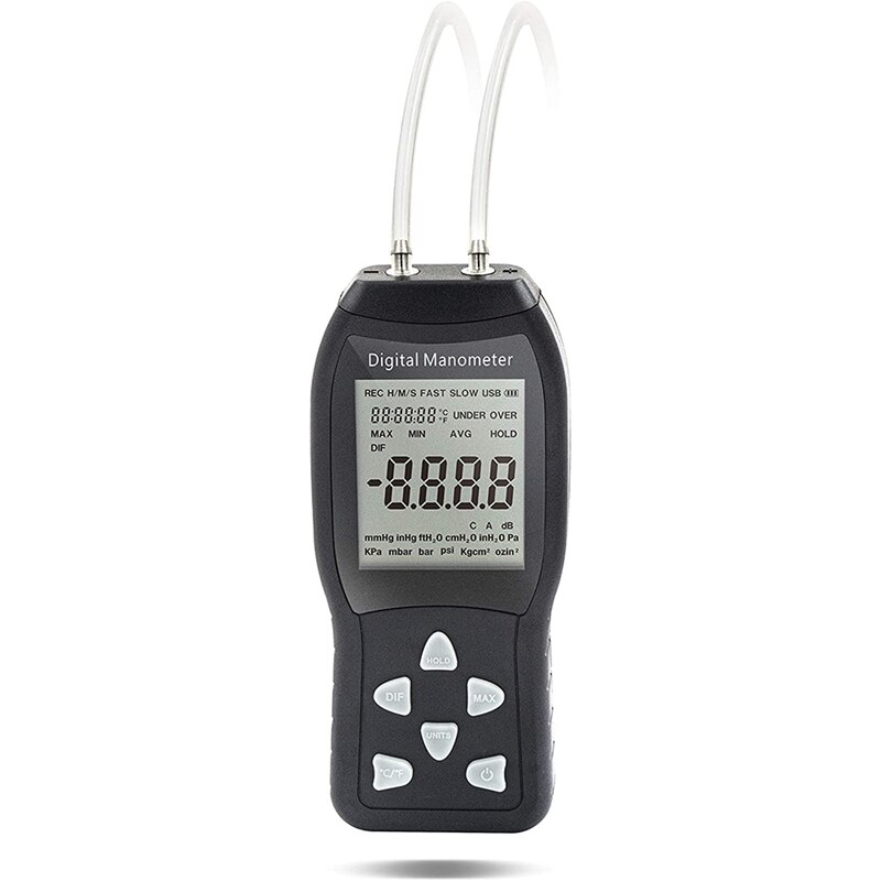 AR168, barómetro Digital y medidor de presión instrumento de medición y presión diferencial +/- 83.02InH2O