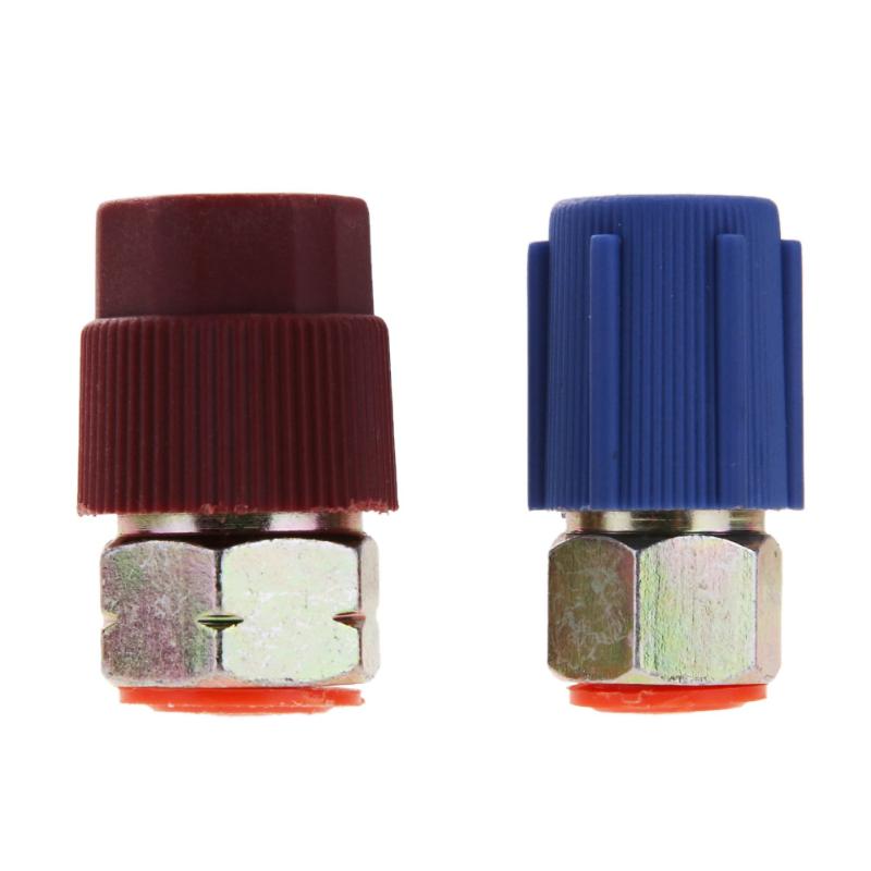 Car Retrofit 7/16 to 3/8 Conversion Adapter R12 to R134a High/Low AC Fitting For Automobile Air Conditioner