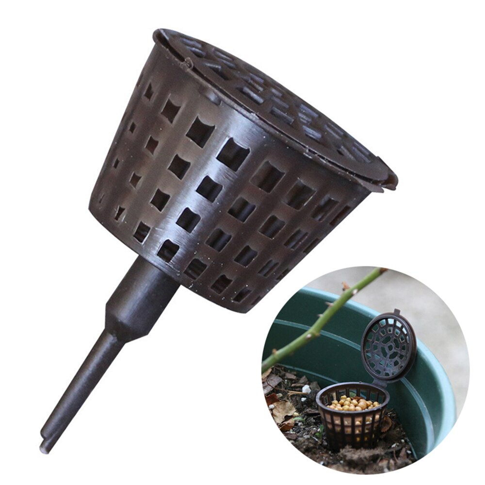 Cesta de tapa de fertilizante, herramienta para plantar bonsái, suministros de jardinería para Osmocote, orquídea, planta de flores, café de plástico, 10 Uds.