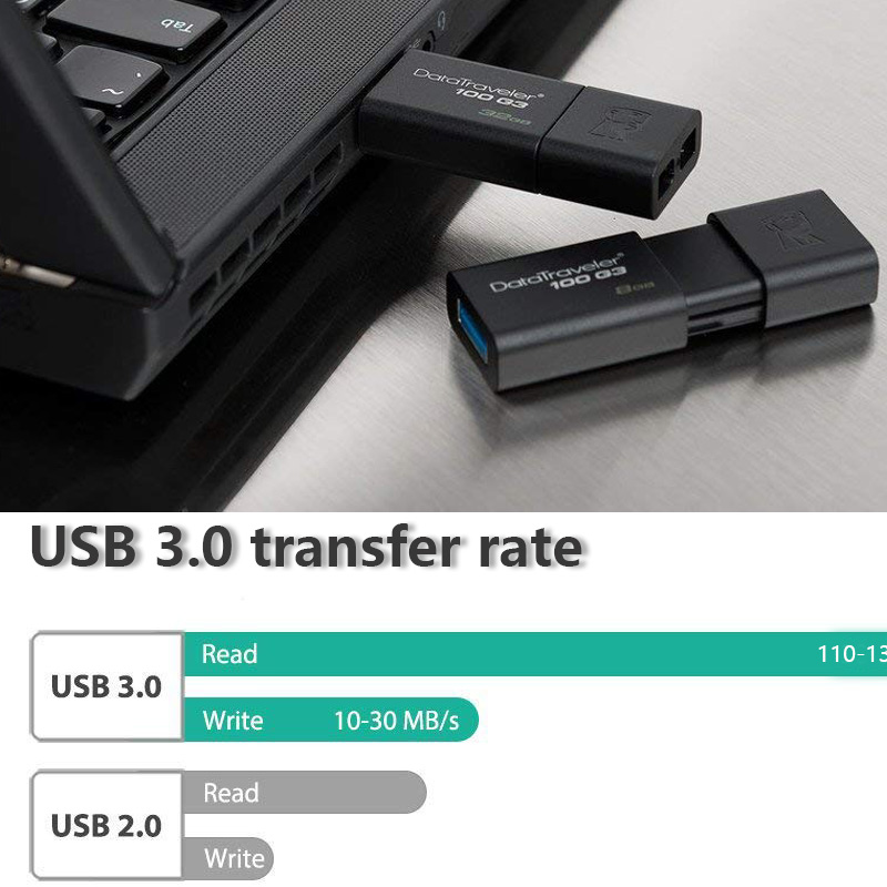 100% Original Kingston DT100G3 USB FLASH Drive 16GB 32GB 64GB 128GB 256GB Memory Stick Cle Stick Pendrive 3.0 pen drive USB