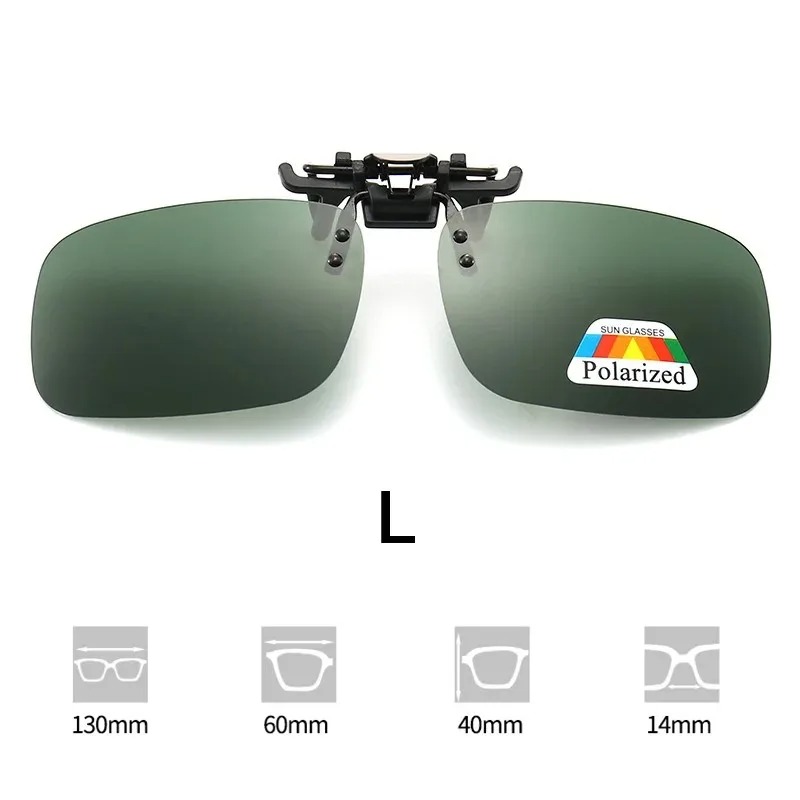 Polarized Clip Sunglasses Myopia Glasses Clip Driver Fishing Night Vision Myopia Clipon Sun Shading Eyeglasses: green