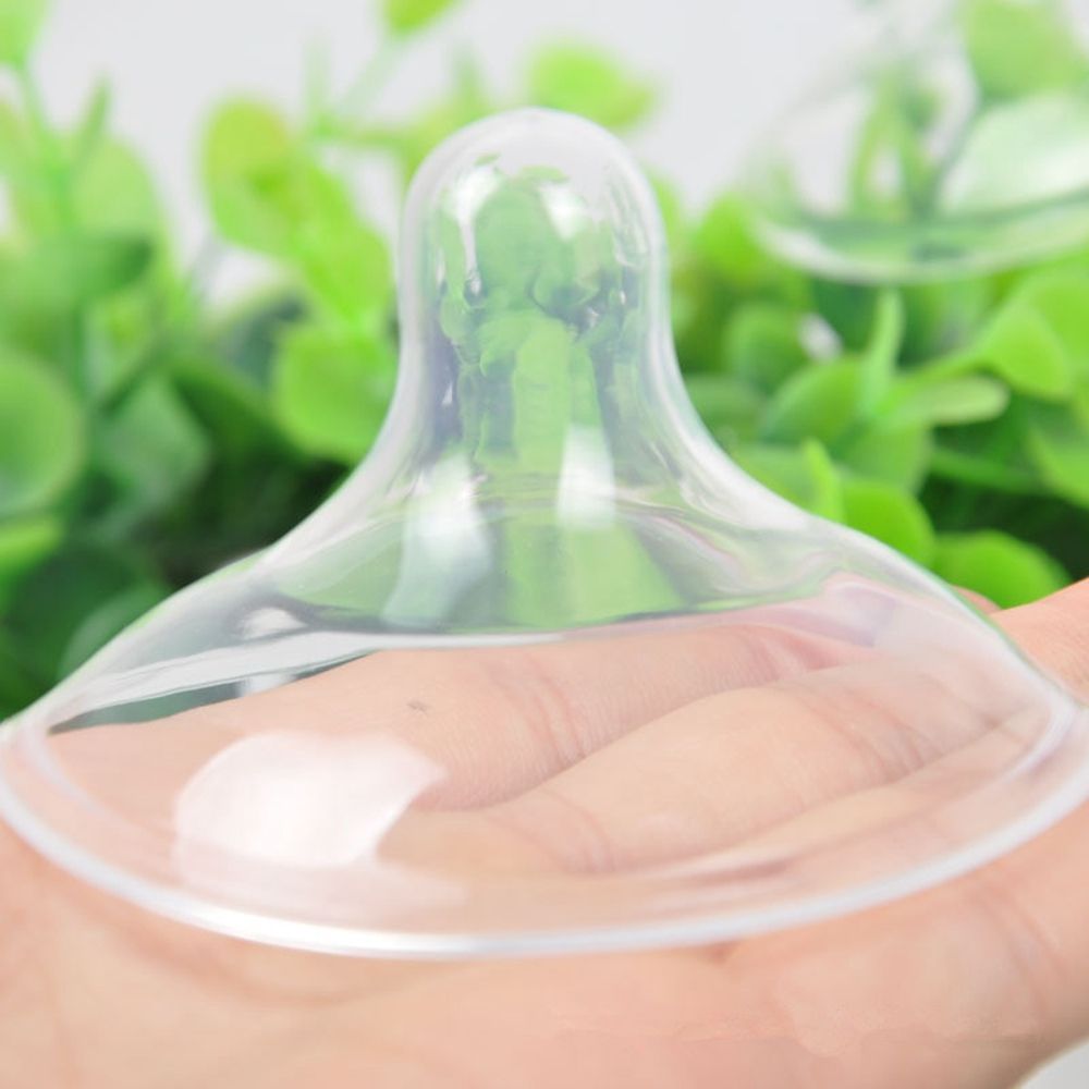 2pz Lavabile Riutilizzabile Del Seno Del silicone Copertura Morbida ultra-sottile Tettarelle da biberon per il Latte Del bambino di Alimentazione di Cura protettore Rotonda Ciuccio Copertura