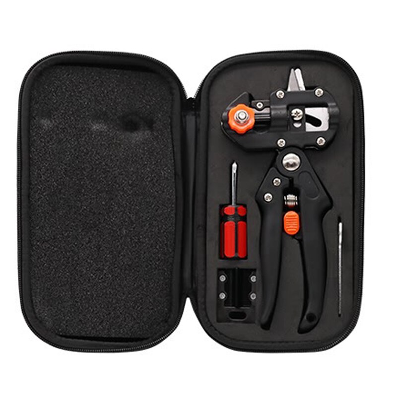 Máquina de injerto con 2 cuchillas, herramientas de injerto de árboles frutales, tijeras, herramienta de jardinería, podadora de corte: QST-111-bag