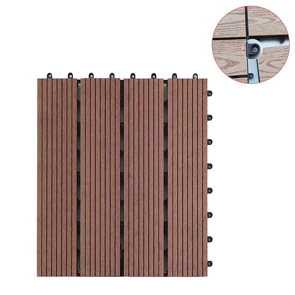 Ympäristöystävällinen tee-seitse jatkos vedenpitävä korroosionestotarvikkeet puutarha parveke terassi lauta patio laatat 30 x 30cm lattia terassi
