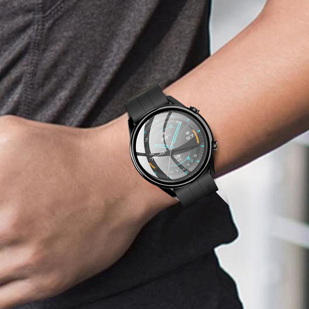 Capa protetora de tela para huawei relógio gt 2 46mm 42mm 2e caso gt2 pára-choques com filme de vidro temperado completa acessórios do escudo