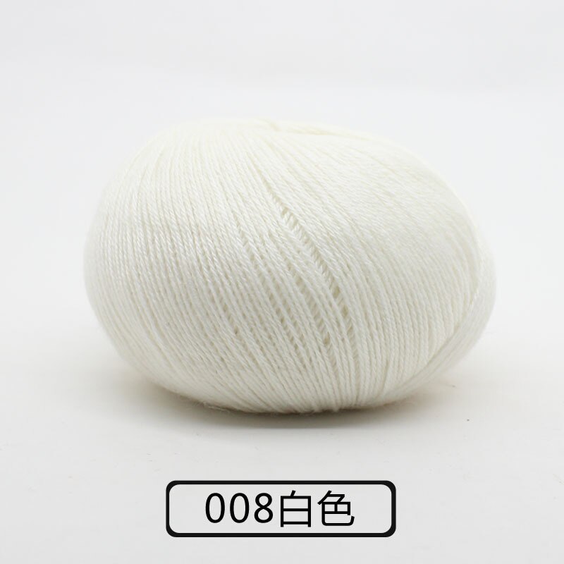 Ovillo de hilo de Cachemira para tejer, bufanda de lana tejida a mano, bolsa de Material de bricolaje, lana gruesa mediana, lana de bebé, 300g: Hielo gris