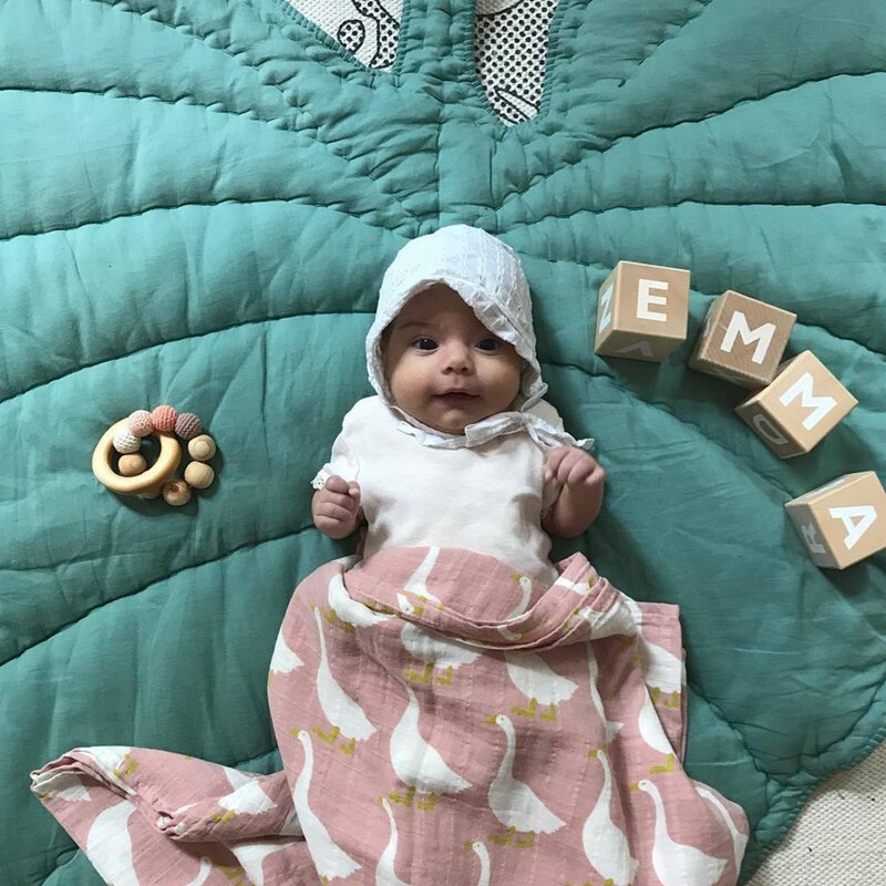 Speelmat in de vorm van een blad, cartoon, decoratie voor de babykamer, dekentje