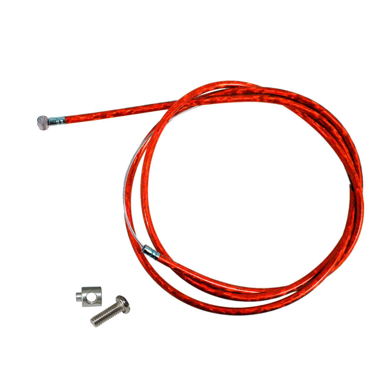 Rød kobling kabellås gasspjæld kobling kabel linje passer 49cc 60cc motoriseret cykel: Rød