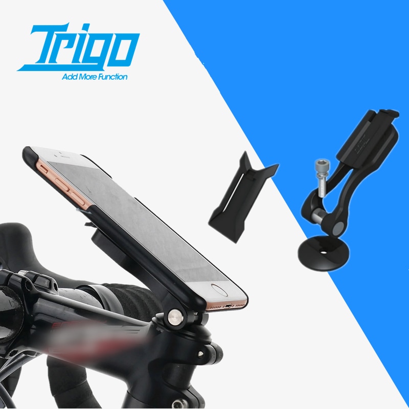 Trigo Bike TRP1309 Stem Cap Legering Telefoon Mount Houder 360 Graden Draaien Fiets Onderdelen